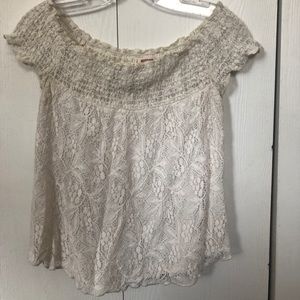 Mossimo off the shoulder lace top size XS